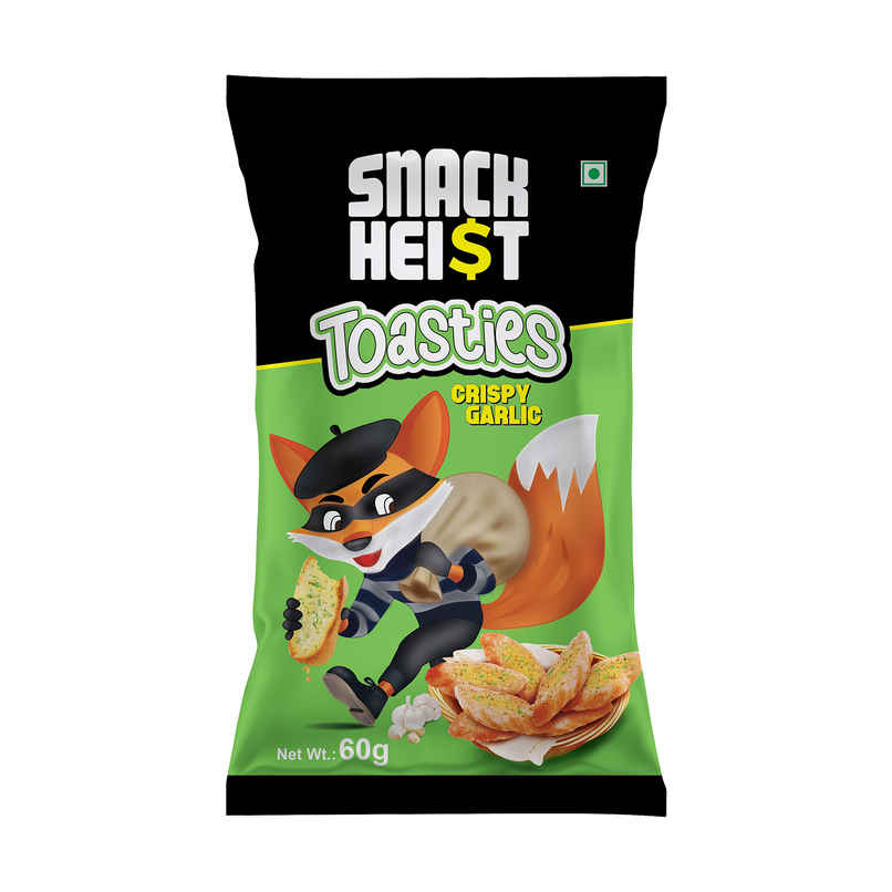 Snack Heist Toasties Crispy Garlic