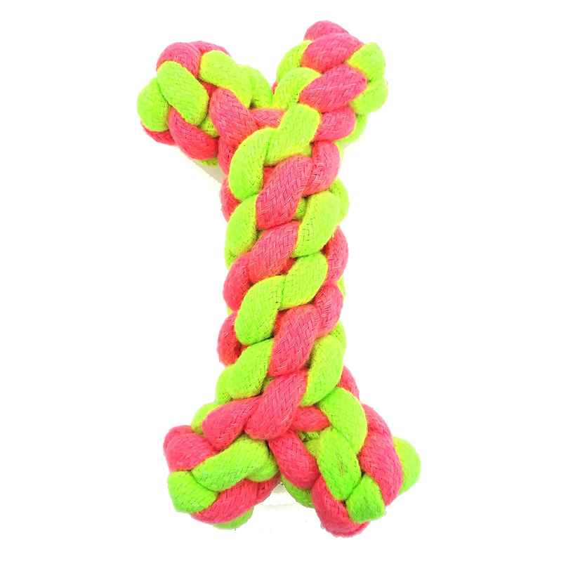 Payton Perry Bone Shape Cotton Rope Chew Toy | Multicolour