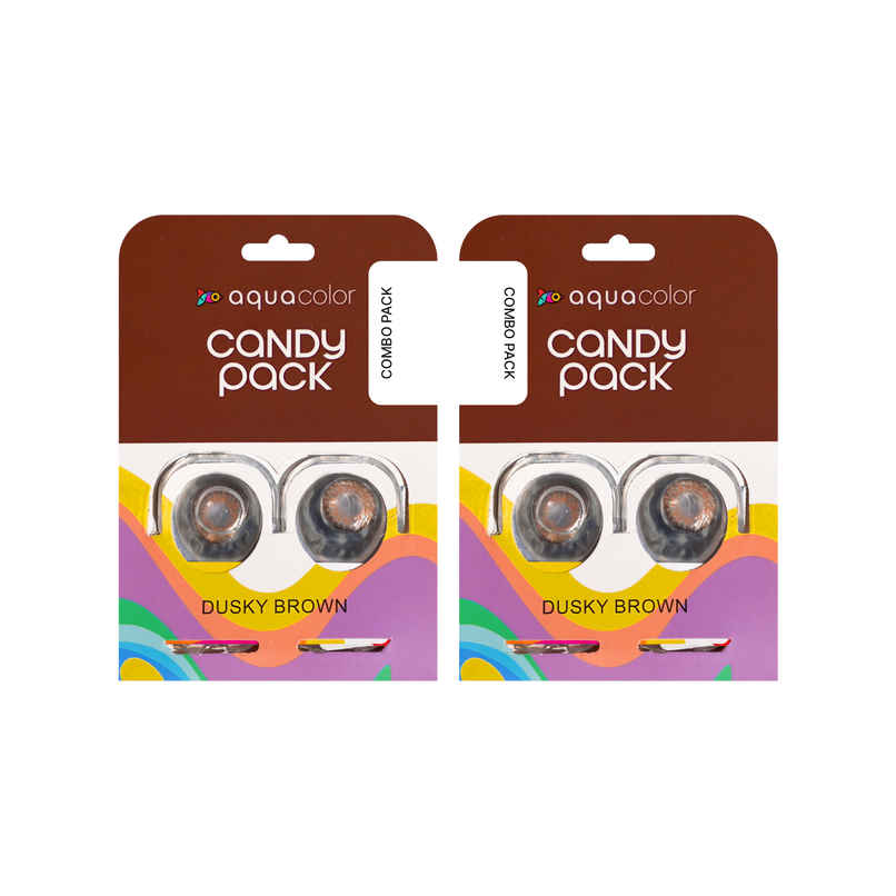 Aquacolor Candy Pack with Zero Power Daily Disposable Lens Dusky Brown