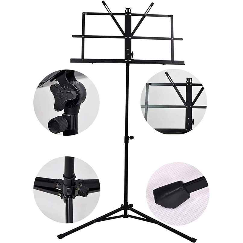Kadence Music Stand NK06 - Portable Folding Notation Stand with Carrying Bag Kadence Music Stand NK06 - Portable Folding Notation Stand with Carrying Bag