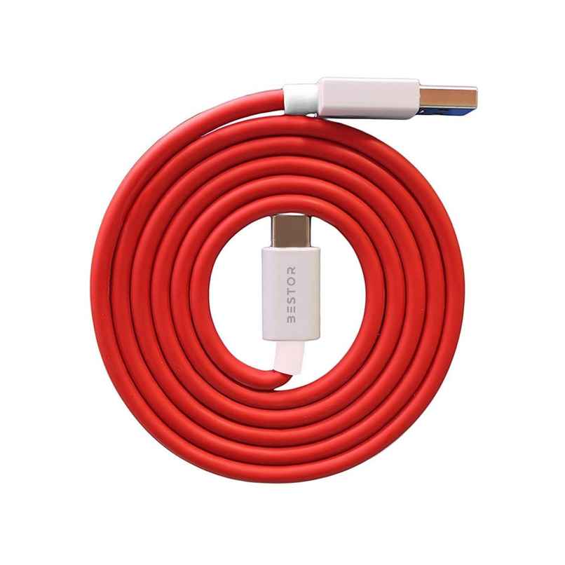 Bestor USB Type-C Cable Fast Charging | Data Sync USB-A to USB-C (Red, White)