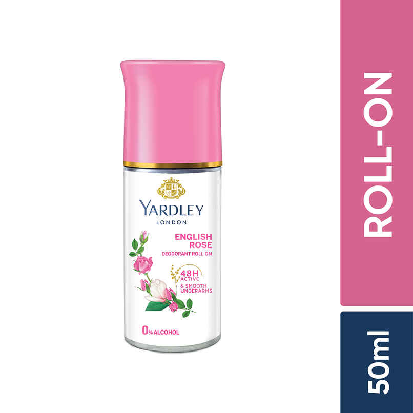 Yardley London English Rose Anti-Perspirant Roll-On With 48-Hour Active Sweat Protection For Women
