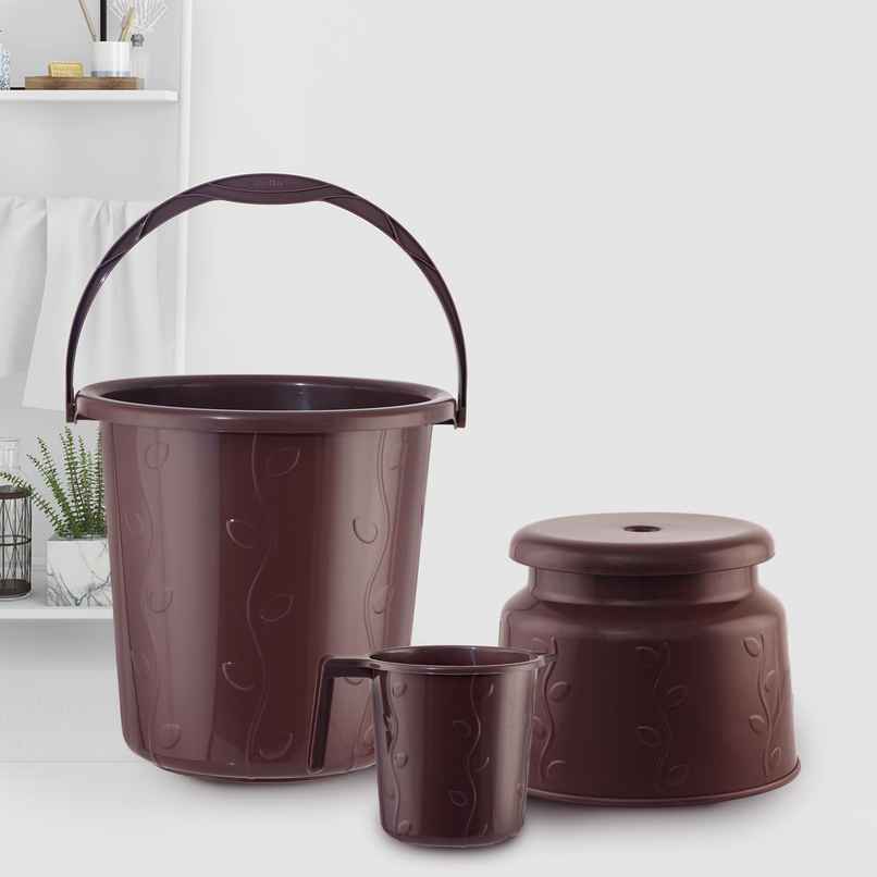 Cello Petal Bathroom Small Set of 3 Dark Brown Sturdy & durable Lightweight and rigid Easy to clean Cello Petal Bathroom Small Set of 3 Dark Brown Sturdy & durable Lightweight and rigid Easy to clean