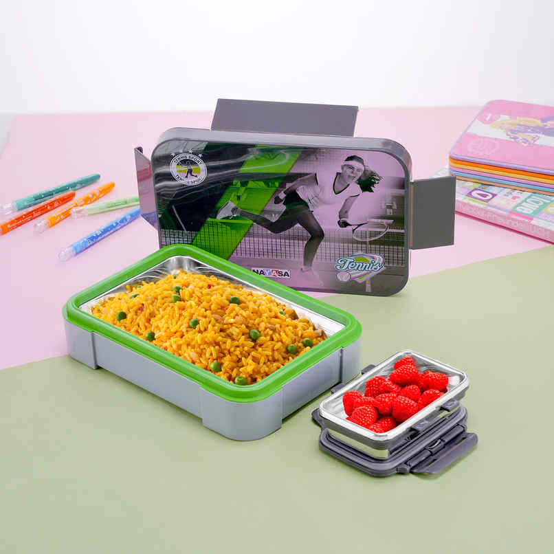 Nayasa Uni-Steel Insulated Stainless Steel Lunch Box | 600 ml | Assorted