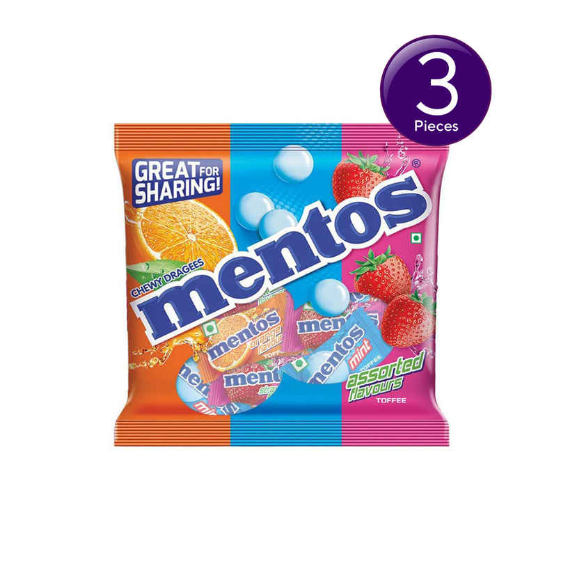 Mentos Chewy Dragees Assorted Flavours Combo  