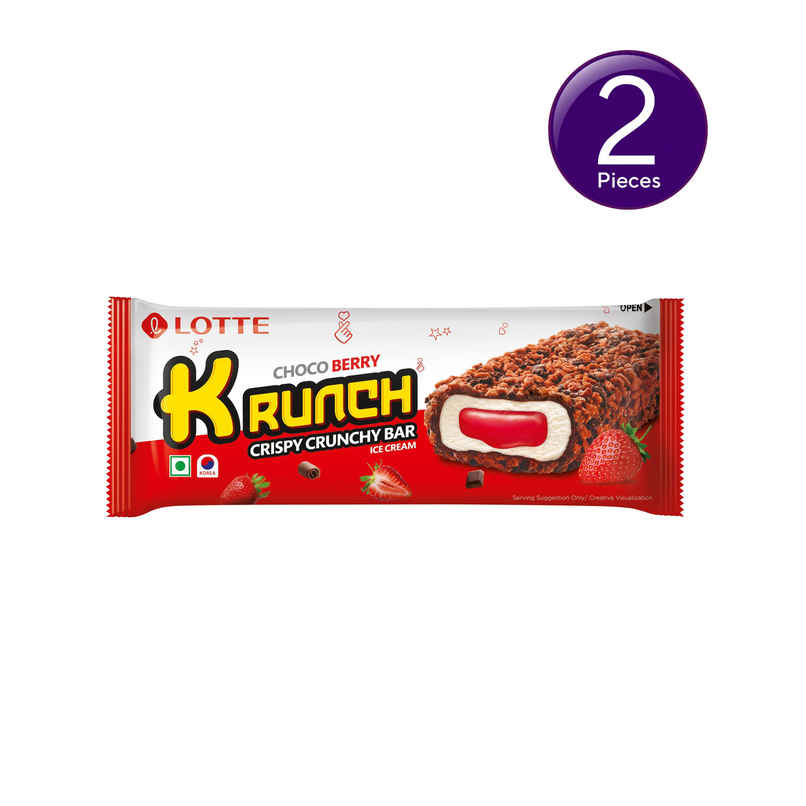Lotte Krunch Chocolate Berry Ice Cream Candy Combo