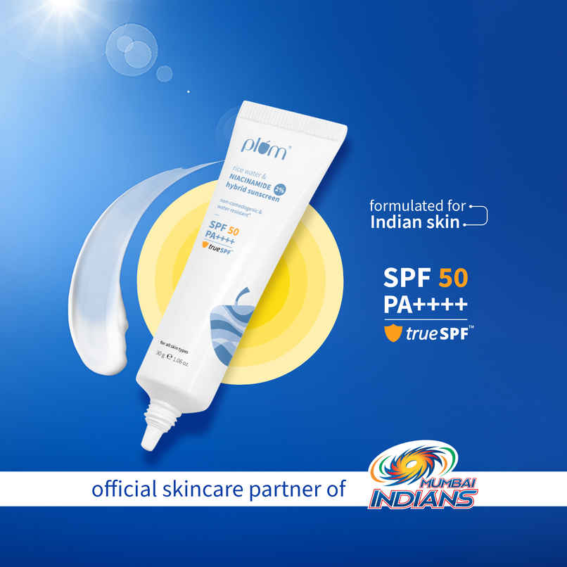 Plum 2% Niacinamide Sunscreen and Rice Water SPF 50 PA++++ Sunscreen