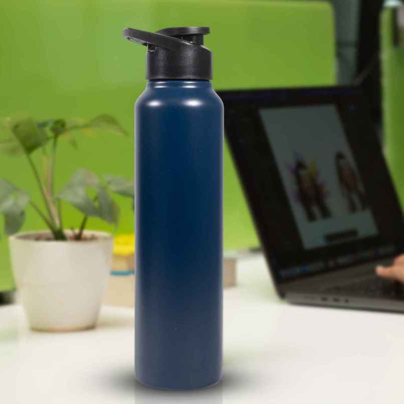 BAY6 Stainless Steel Lean Water Bottle 1000ml | Dark Blue