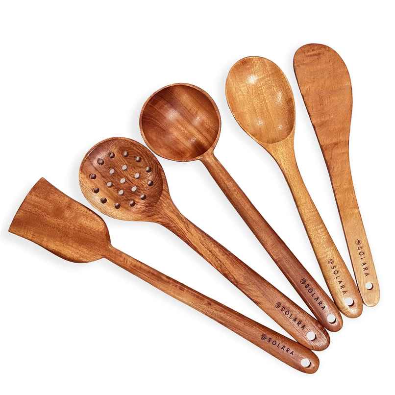 Solara Neem Wooden Spatula Set Solara Neem Wooden Spatula Set