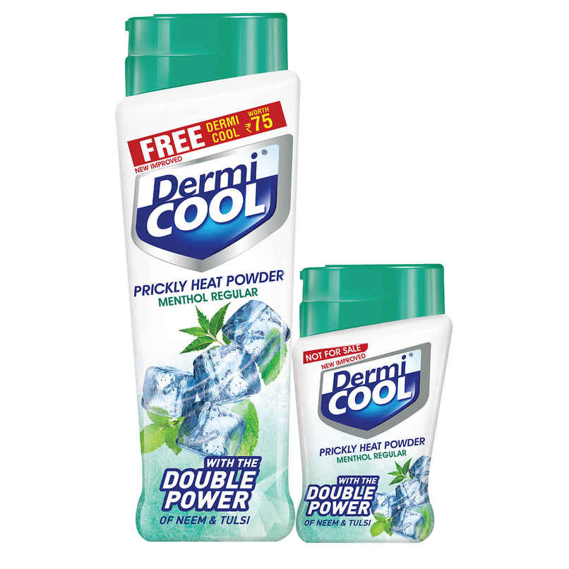Dermicool Prickly Heat Powder Menthol Regular | Get Menthol Regular 60 g Free