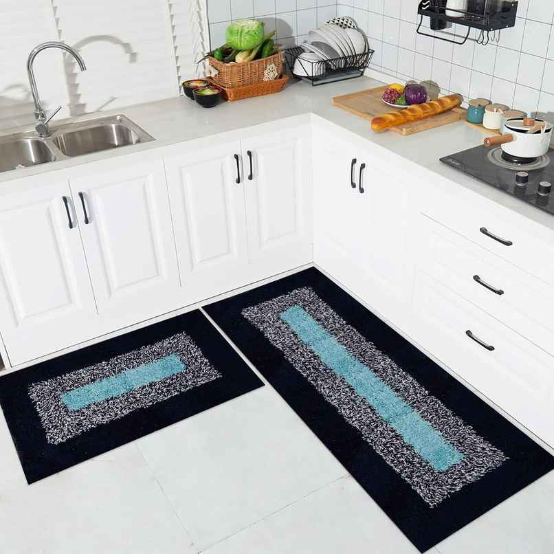 Kuber Industries Kitchen Floor Runners | 2 Pcs Set | Blue