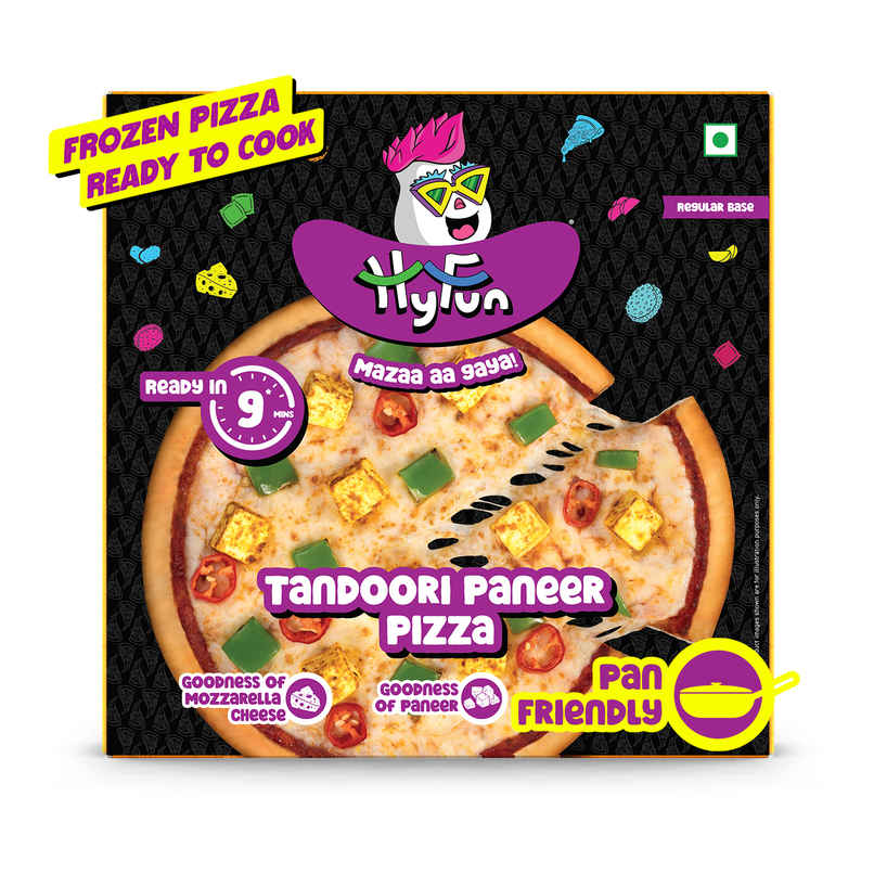 HyFun Tandoori Paneer Pizza, Cheesy Snack | Frozen