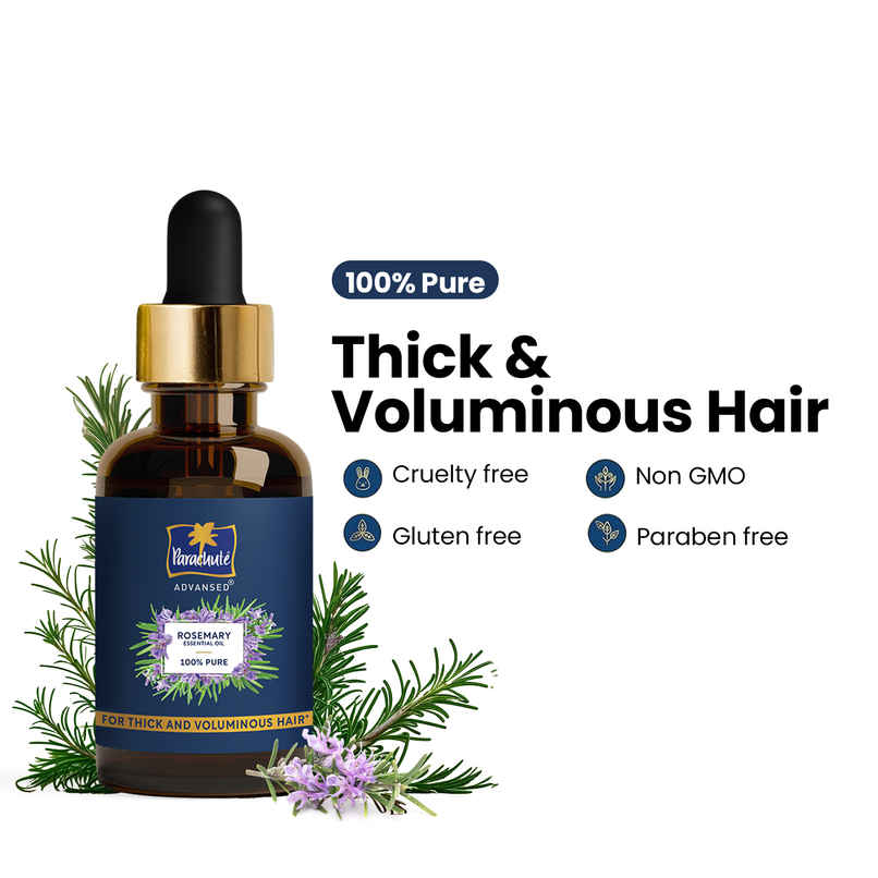 Parachute Advansed Rosemary Essential Oil | 100% Pure | For Thick & Voluminous Hair Parachute Advansed Rosemary Essential Oil | 100% Pure | For Thick & Voluminous Hair