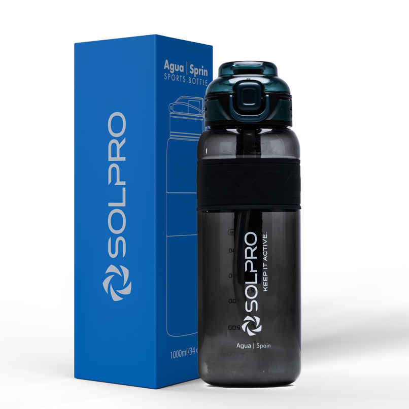 Solpro Agua Spain Sipper Water Bottle | Leakproof BPA Free for School Office Gym Travel | 1 L
