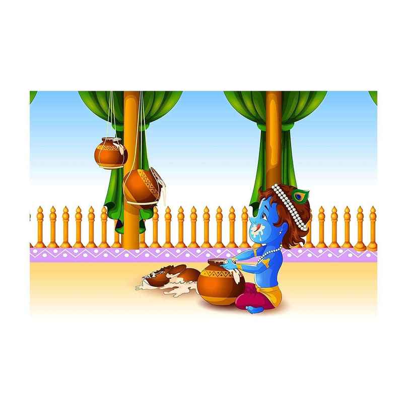Paper Plane Design Religious Baby Krishna Poster | Size 12 x 18 Inch | D10 Paper Plane Design Religious Baby Krishna Poster | Size 12 x 18 Inch | D10