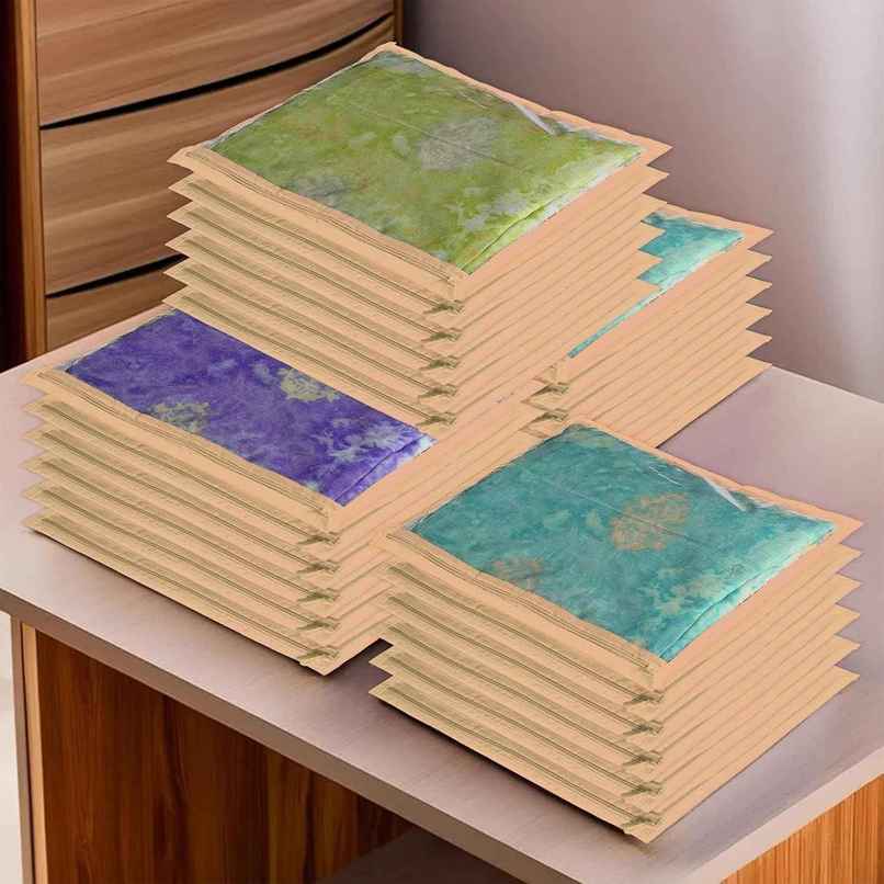 Kuber Industries Pack of 24 Clothes Wardrobe Organizer | Saree & Lehenga Storage Zip Closure|Beige Kuber Industries Pack of 24 Clothes Wardrobe Organizer | Saree & Lehenga Storage Zip Closure|Beige
