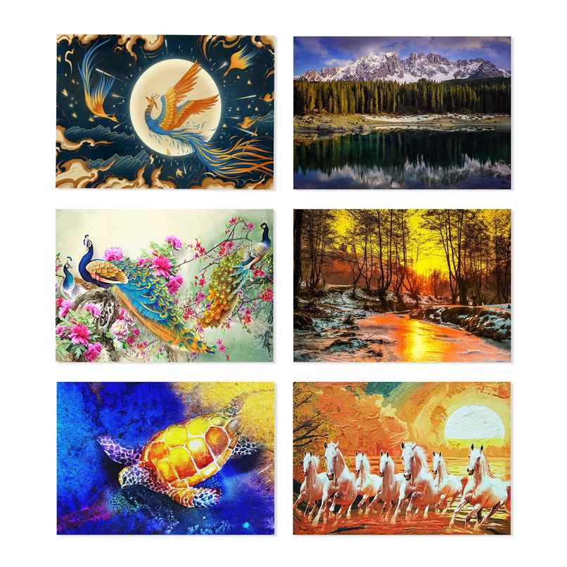 Paper Plane Design Vaastu Wall Poster | Set Of 6 | Size 29 x 21 cm | D25