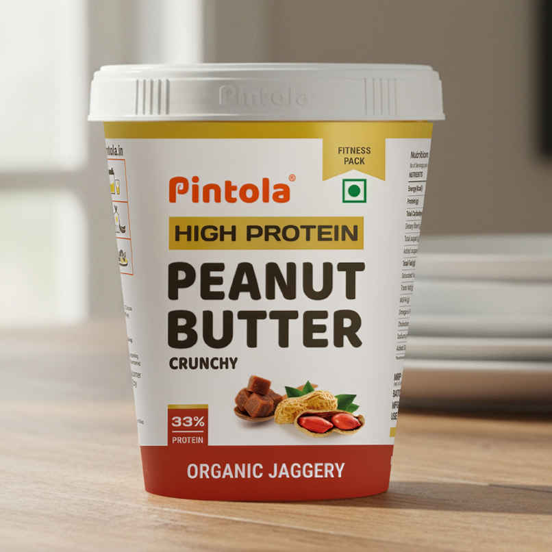 Pintola High Protein Organic Jaggery Peanut Butter Crunchy Pintola High Protein Organic Jaggery Peanut Butter Crunchy