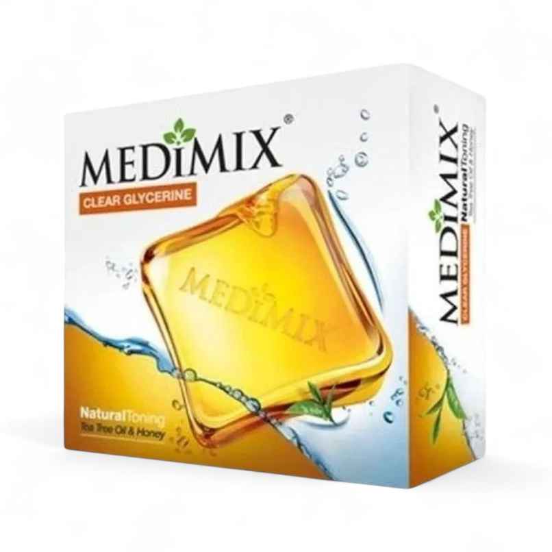 Medimix Clear Glycerine Natural Toning Bathing Soap with Tea Tree Oil & Honey