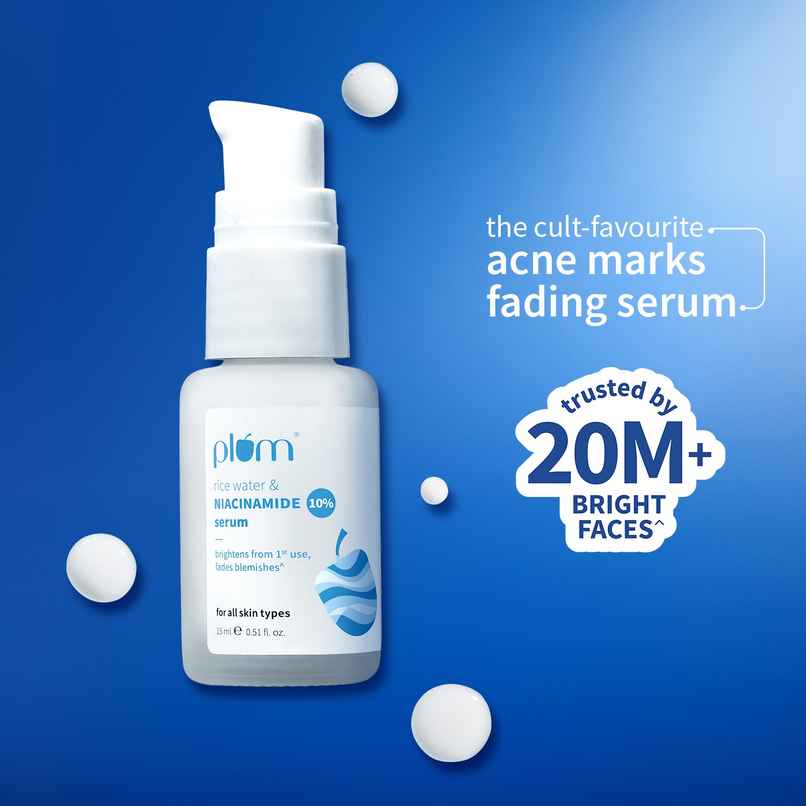 Plum 10% Niacinamide Face Serum With Rice Water Plum 10% Niacinamide Face Serum With Rice Water