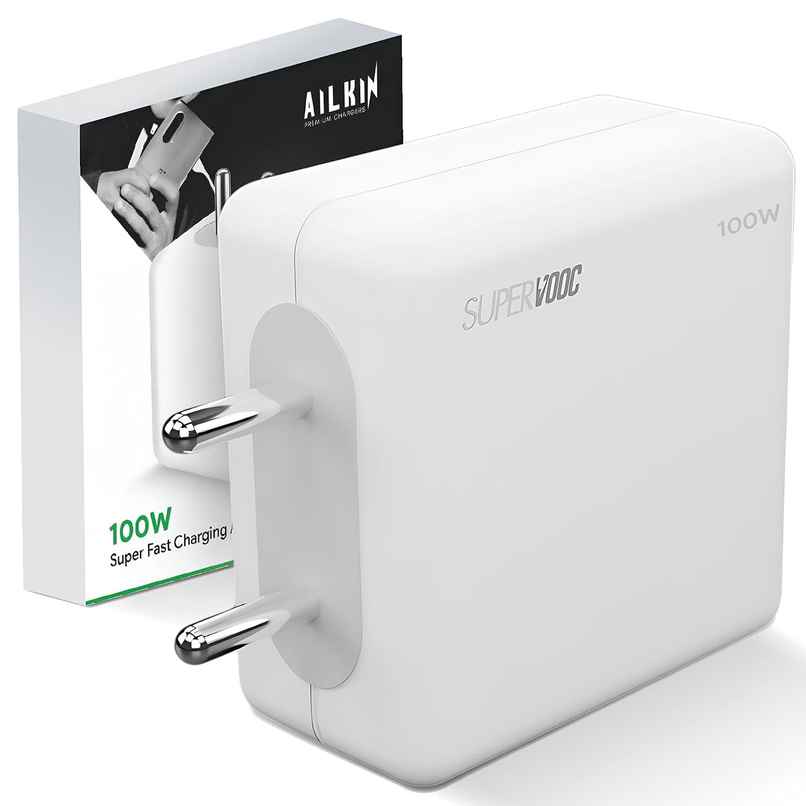 Ailkin SUPERVOOC 100W ULa Fast Charger Adaptor for OnePlus with True PD Charging Support (No Cable)