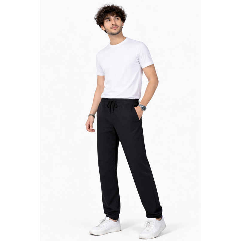 GCYX Men's Track Pant | 60% Cotton 40% Polyester Comfortable Wear | Black - M