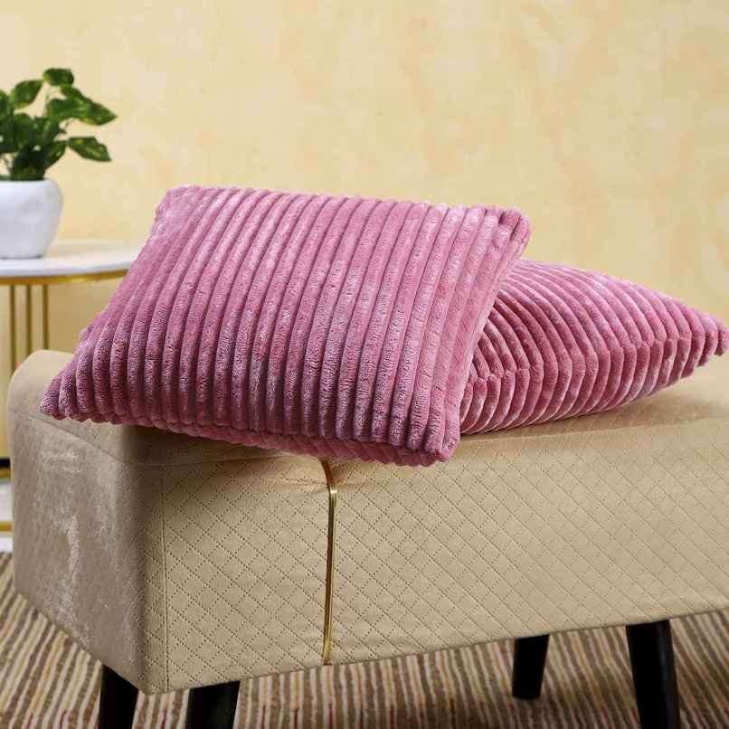 Status Ribbed Memory Foam Cushion 40 x 40 Cm - Pink