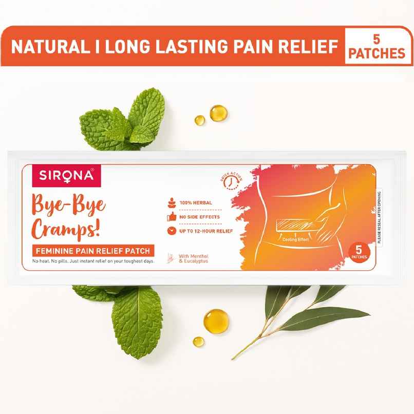 Sirona Herbal Period Pain Relief Patches| Relief from Menstrual Cramps | Cool Patches