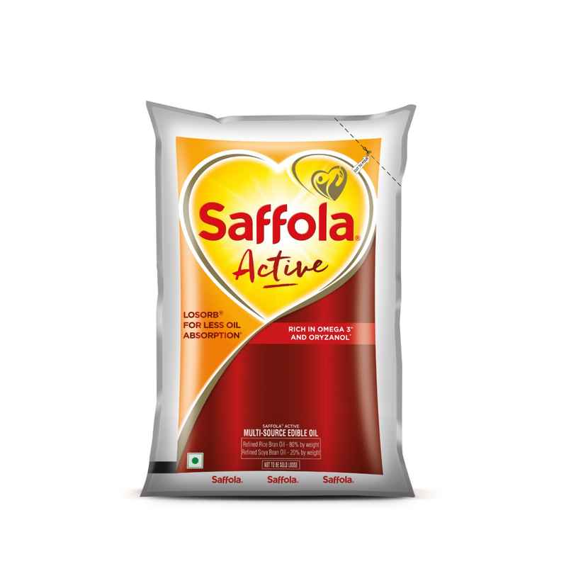 Saffola Active Rice Bran & Soyabean Oil | Rich in Omega 3 & Oryzanol Saffola Active Rice Bran & Soyabean Oil | Rich in Omega 3 & Oryzanol