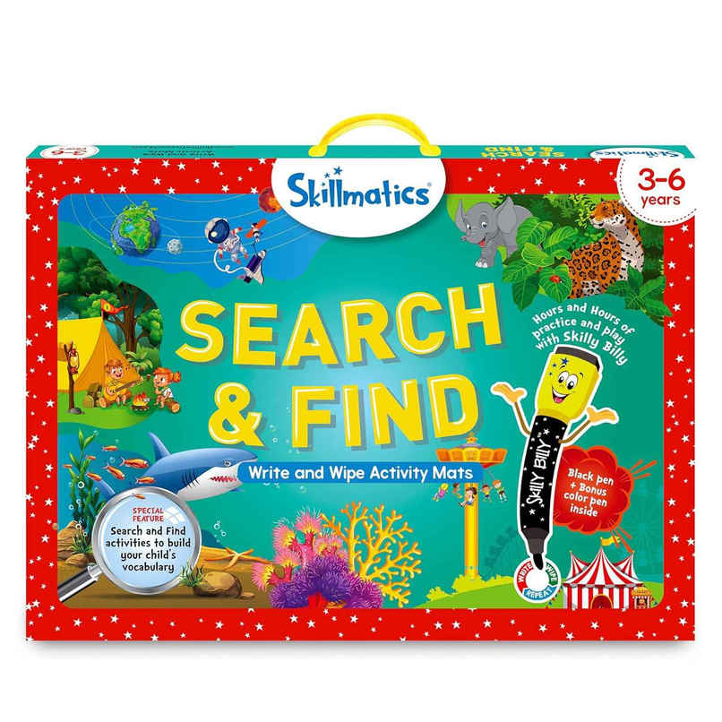 Skillmatics Search & Find Reusable Activity Mats Learning Game (3 - 6 Years) Skillmatics Search & Find Reusable Activity Mats Learning Game (3 - 6 Years)