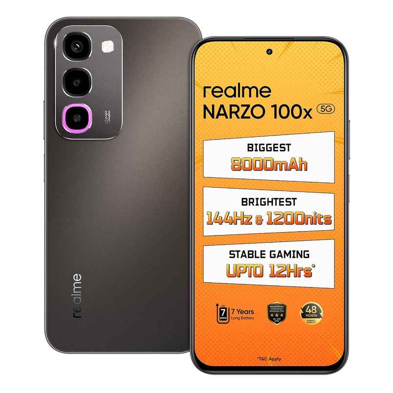 Realme Narzo 100x 5G | 4 GB RAM | 128 GB Storage | Midnight Black