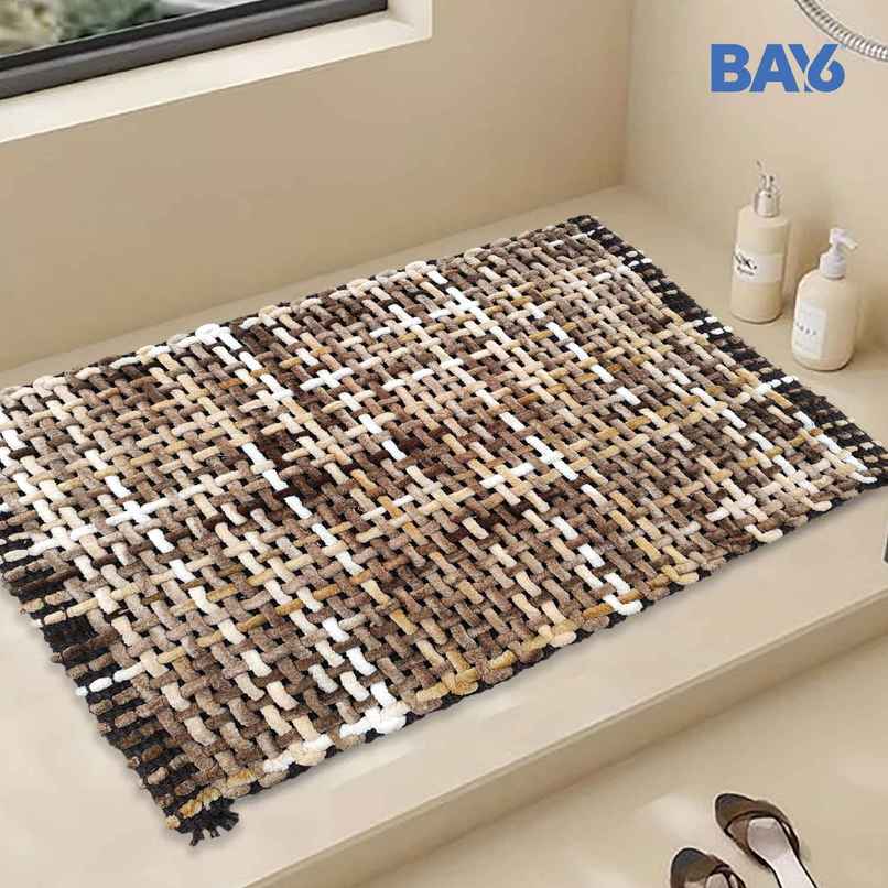 BAY6 Microfibre Weave Doormat - Brown - 40 x 60 cm