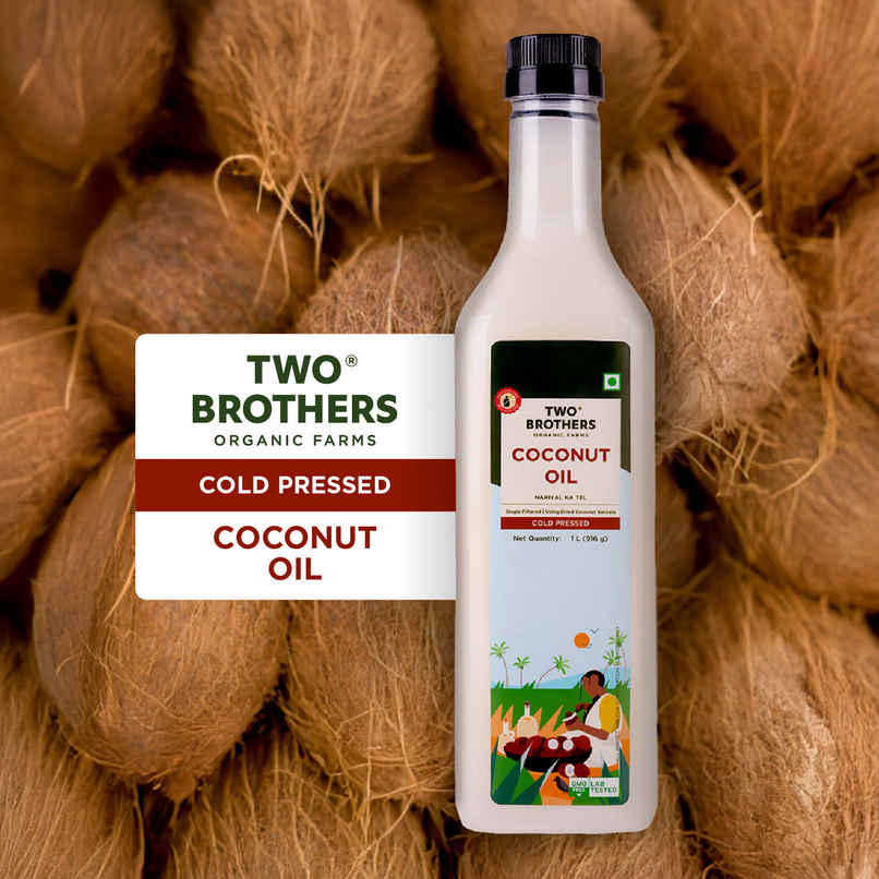 Two Brothers Coconut Wood Pressed Oil Single-filtered | Plastic bottle