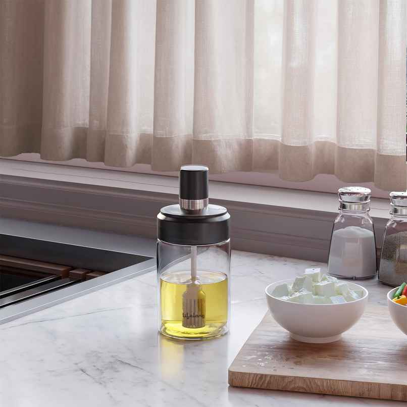 Lifelong Oil Dispenser Bottle with Brush | 2-in-1 Design | 300 ml Lifelong Oil Dispenser Bottle with Brush | 2-in-1 Design | 300 ml