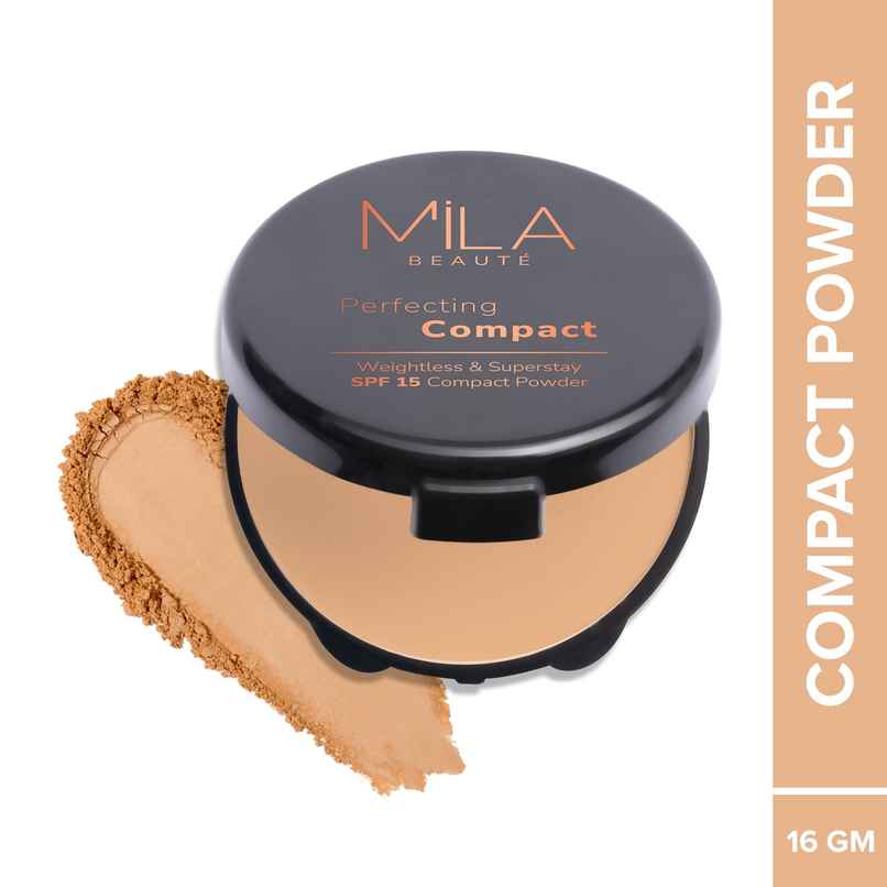 Mila Beaute Perfect Compact Powder Minimise Pores & Finelines Spf 15 302 Sand Mila Beaute Perfect Compact Powder Minimise Pores & Finelines Spf 15 302 Sand