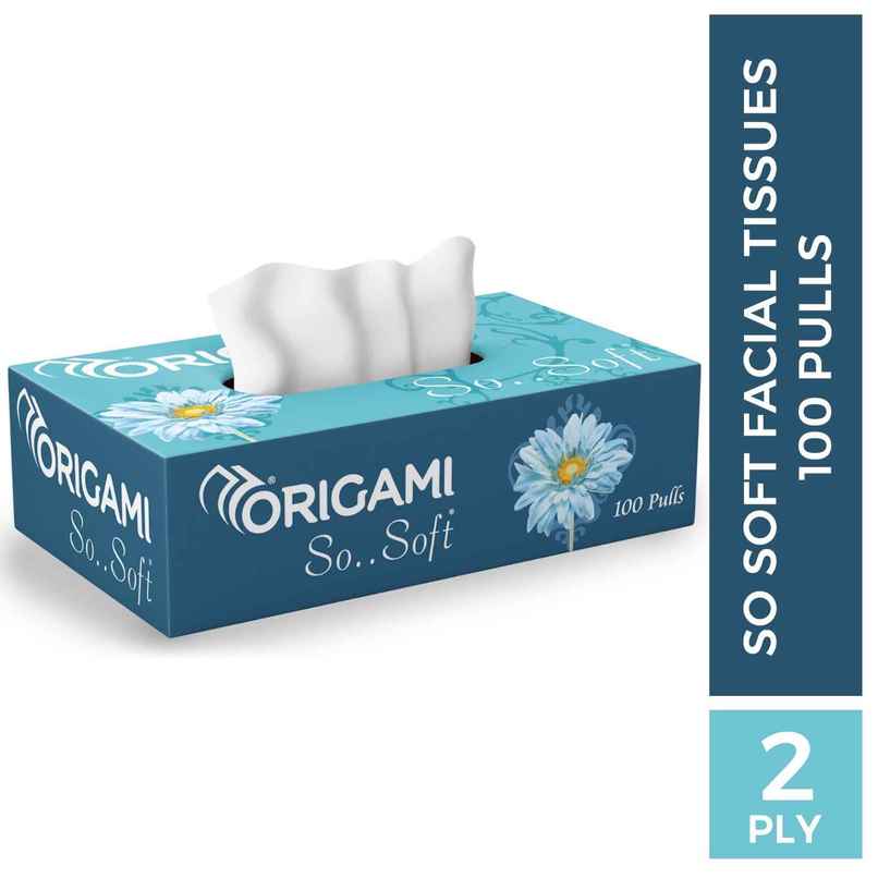 Origami 2Ply So Soft Facial Tissues Box | Assorted | 100 Pulls Origami 2Ply So Soft Facial Tissues Box | Assorted | 100 Pulls