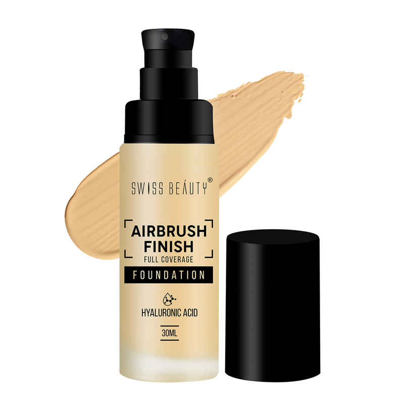 Swiss Beauty Airbrush Finish Full Coverage Foundation | Fair Ivory