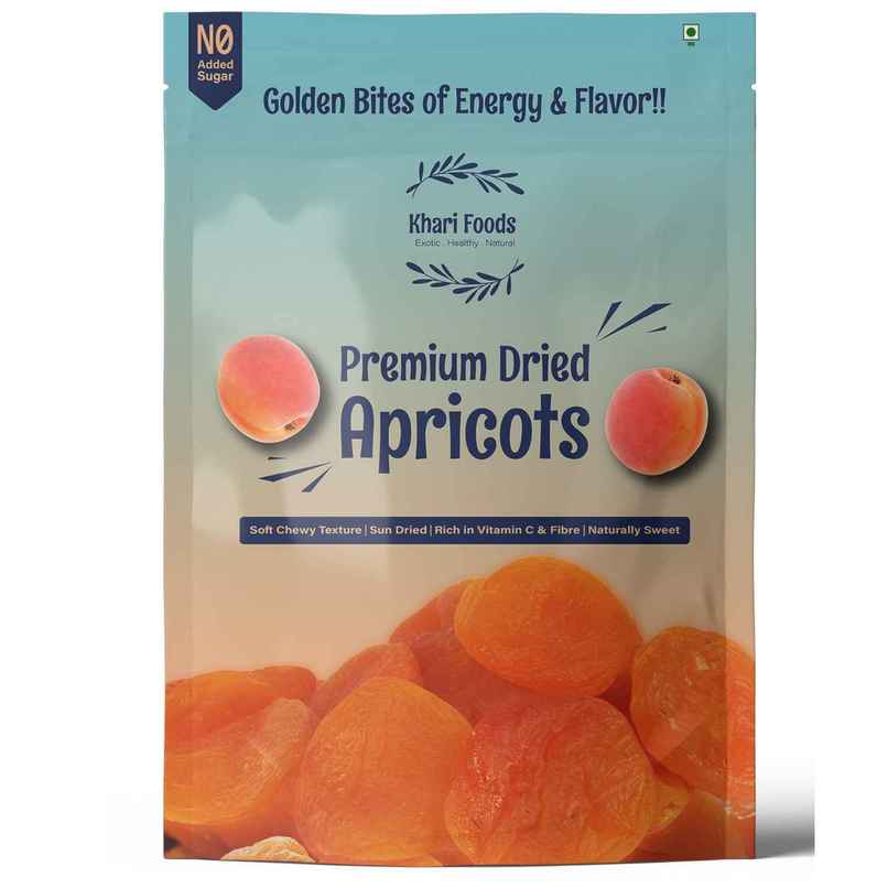 Khari Foods Premium Apricot Dried | Seedless Khumani | Dry Fruit Snack | No Added Sugar