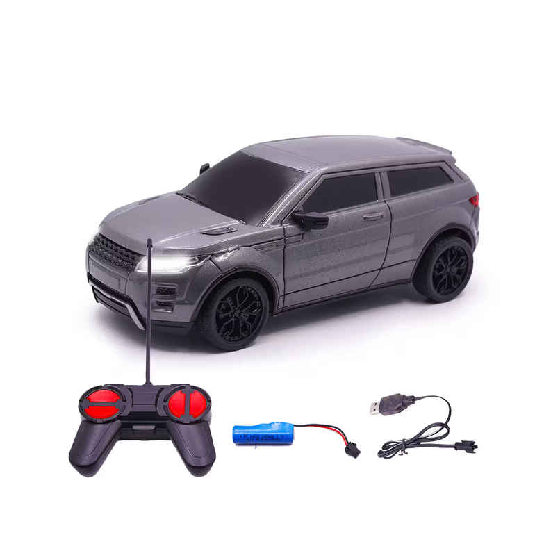 Wembley High Speed Mini 1:24 Scale Usb Rechargeable Remote Control Car For Kids | Grey & Black
