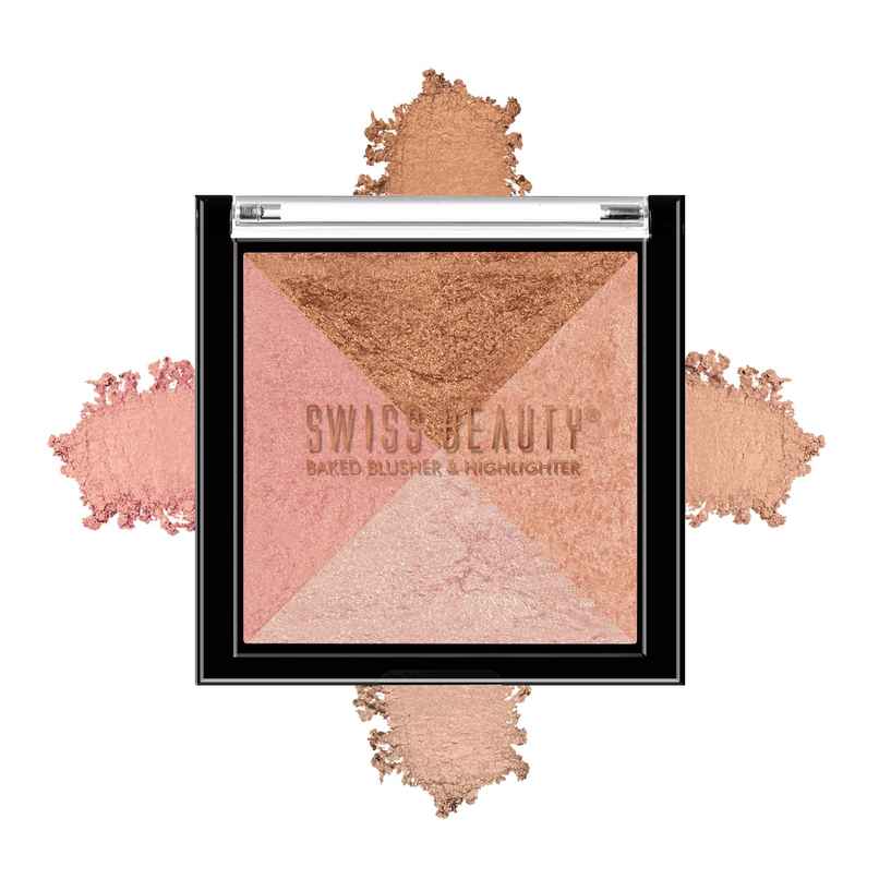 Swiss Beauty Baked Blusher & Highlighter | 01