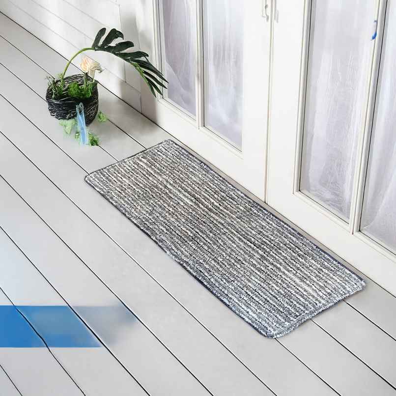 BAY6 Microfibre Sona Floor Runner | Grey | 50 x 125 cm