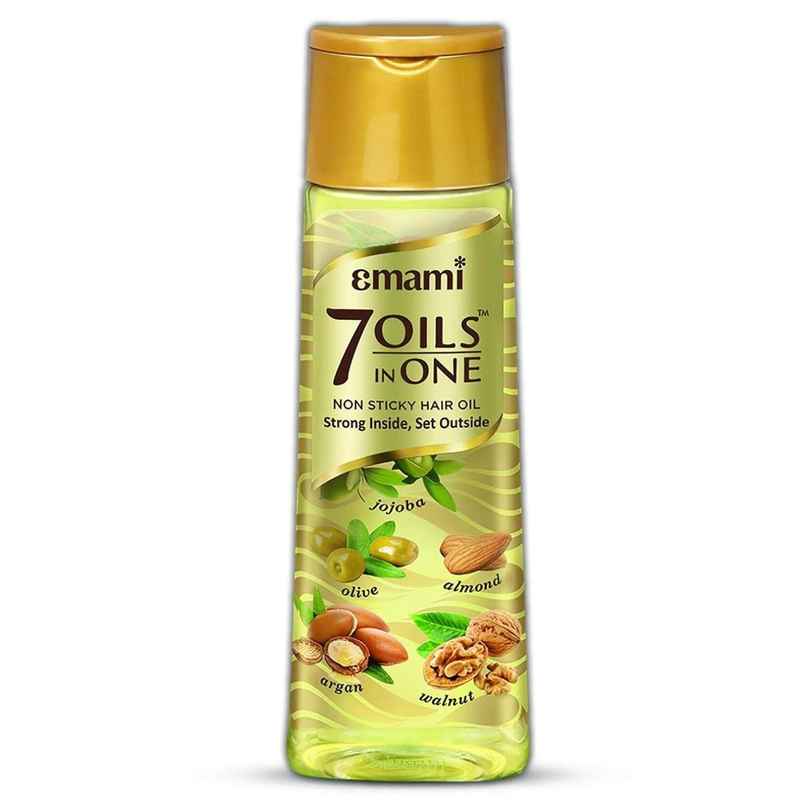Emami 7 Oils In One Non Sticky & Non Greasy Hair Oil, 20 Times Stronger Hair Emami 7 Oils In One Non Sticky & Non Greasy Hair Oil, 20 Times Stronger Hair