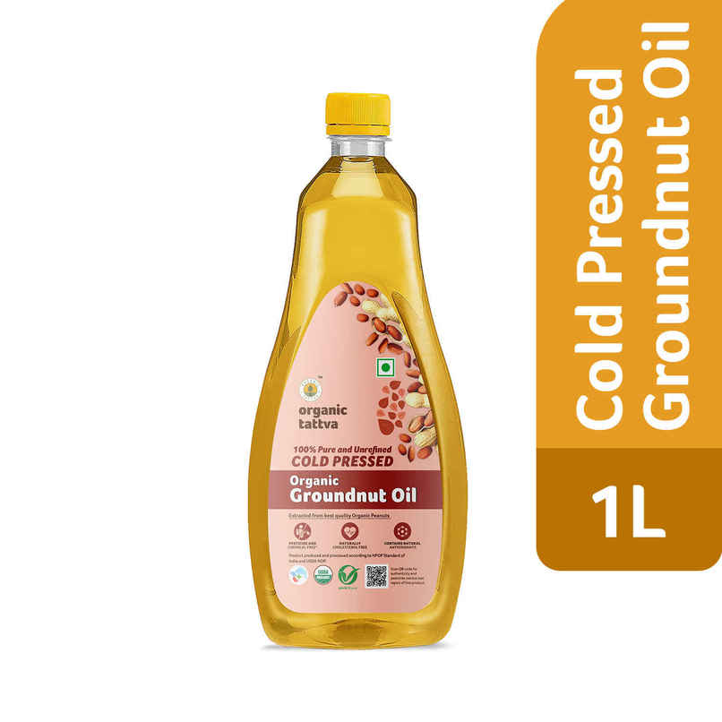 Organic Tattva Groundnut (Peanut) Cold Pressed Oil | Healthy Cooking Oil Organic Tattva Groundnut (Peanut) Cold Pressed Oil | Healthy Cooking Oil