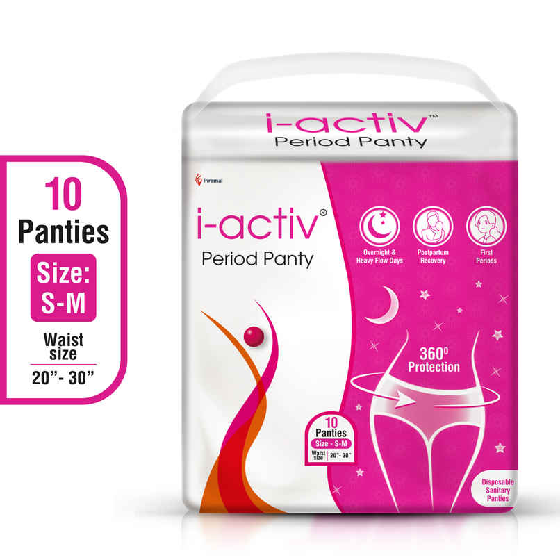 i-activ Period Panty, Disposable| S-M | For First Periods Of Young Teens i-activ Period Panty, Disposable| S-M | For First Periods Of Young Teens