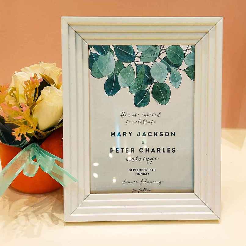 Art Street Premium 3D Table Top Photo Frame | Designer Picture Frames | Home | White | 5 x 7 inch