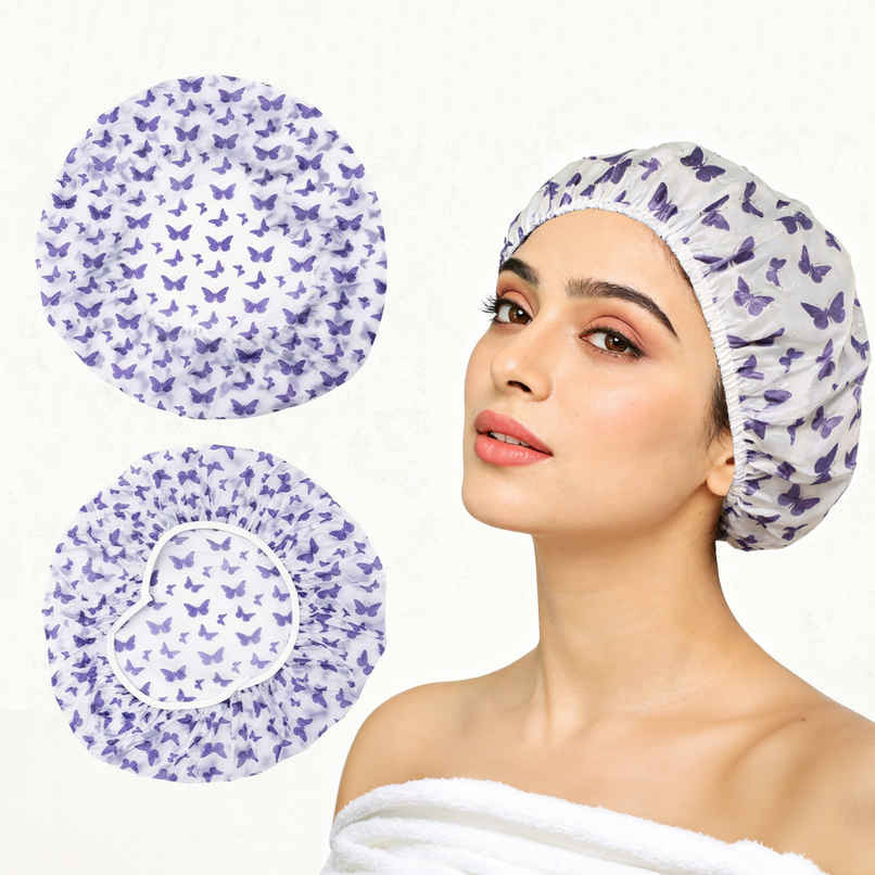 VEGA Set of 2 Premium Colorful Shower Cap | SC-02 VEGA Set of 2 Premium Colorful Shower Cap | SC-02
