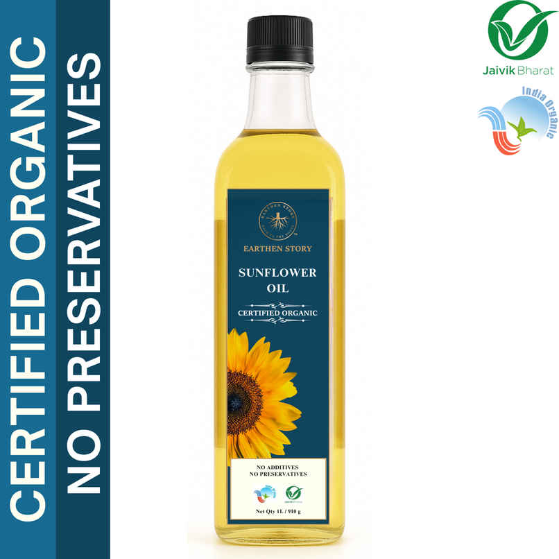 Earthen Story Organic Sunflower Cold Pressed Oil | Organic Cooking Oil
