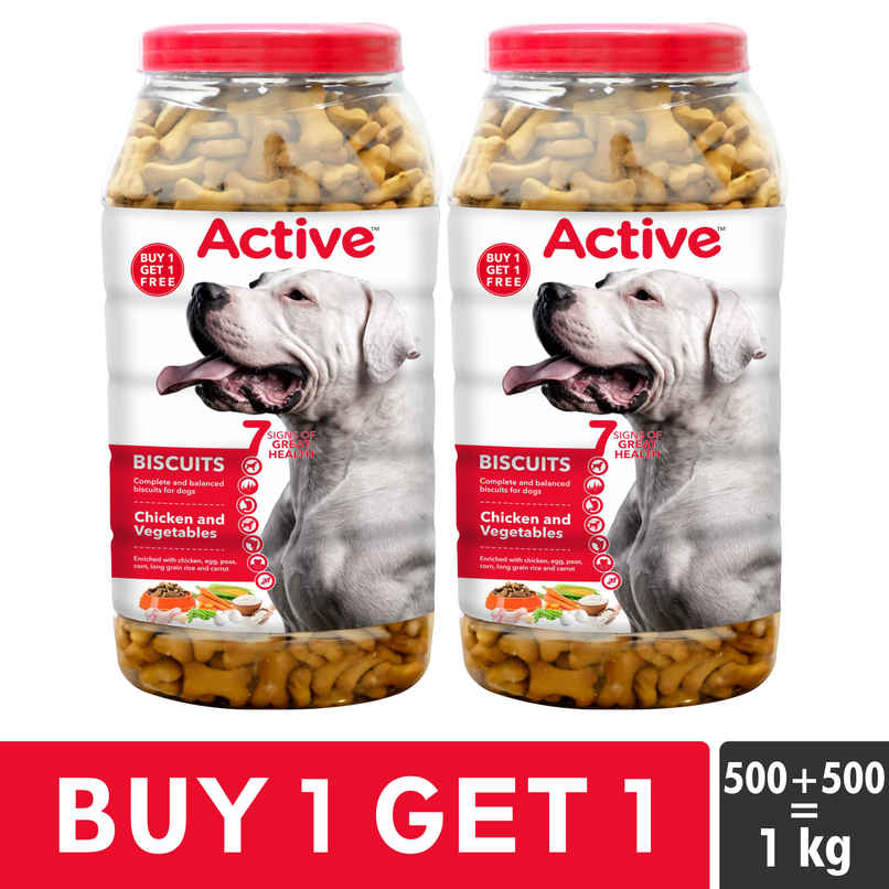 Active Chicken Flavour Biscuits Dog Treat (Buy 1 Get 1 Free)