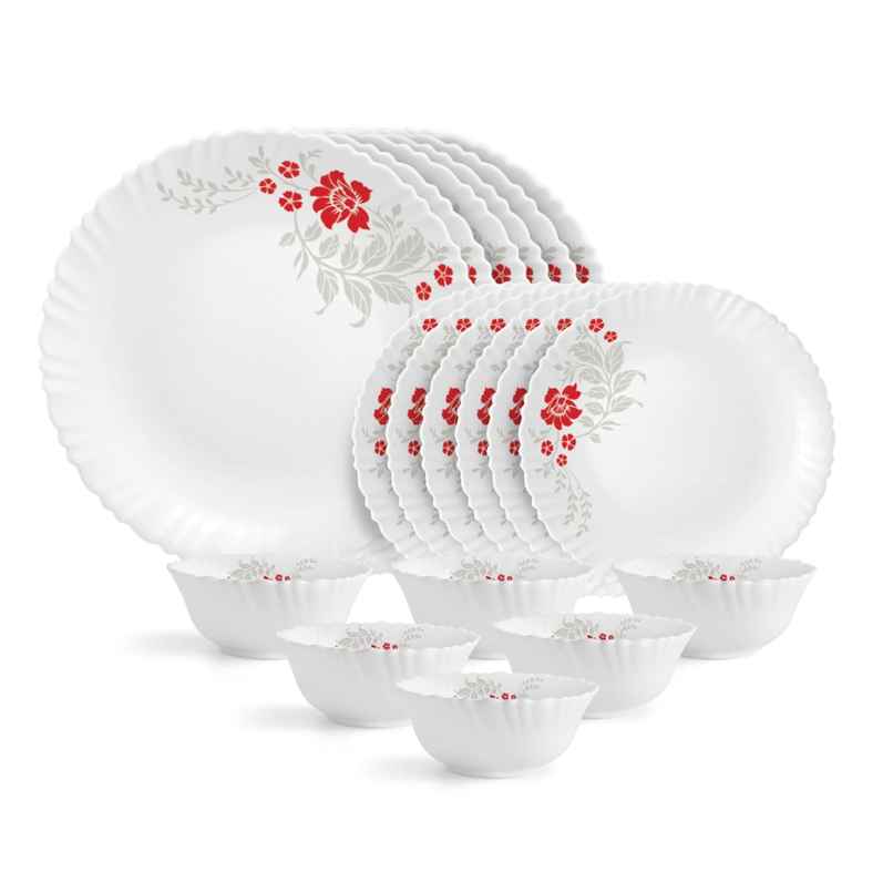 Cello Opalware Dazzle Series Scarlet Bliss Dinner Set, 18 Units Cello Opalware Dazzle Series Scarlet Bliss Dinner Set, 18 Units