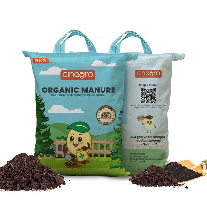 Cinagro Organic Manure Plant Fertilizer, Cow Dung Compost, Releases Phosphorus & Potassium Cinagro Organic Manure Plant Fertilizer, Cow Dung Compost, Releases Phosphorus & Potassium